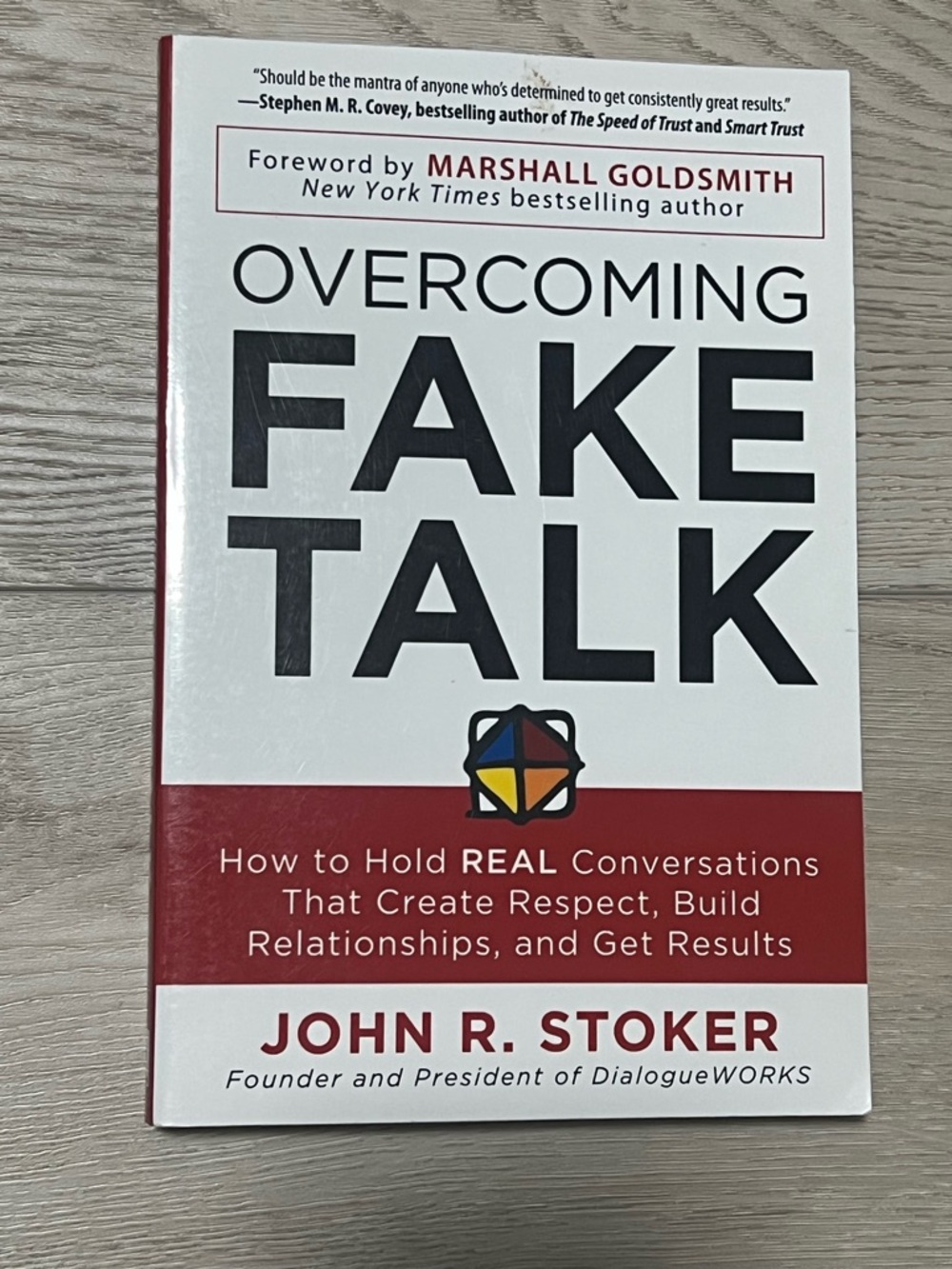 Overcoming Fake Talk by John R. Stoker - White & Red Paperback